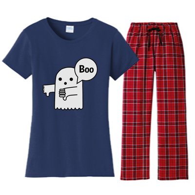 Boo Ghost Of Disapproval Women's Flannel Pajama Set