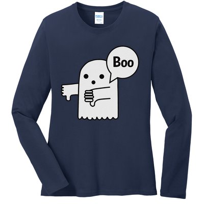 Boo Ghost Of Disapproval Ladies Long Sleeve Shirt