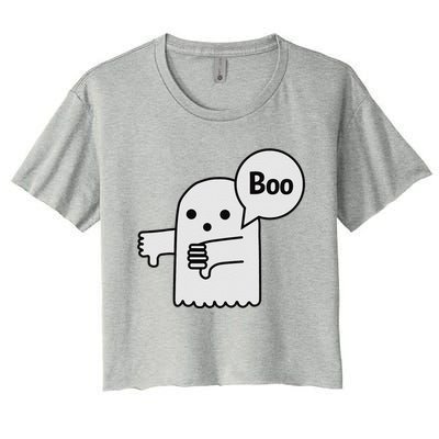 Boo Ghost Of Disapproval Women's Crop Top Tee