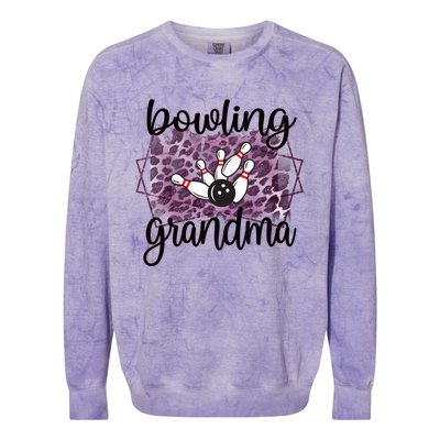 Bowling Grandma Of A Bowler Grandmother Meaningful Gift Colorblast Crewneck Sweatshirt