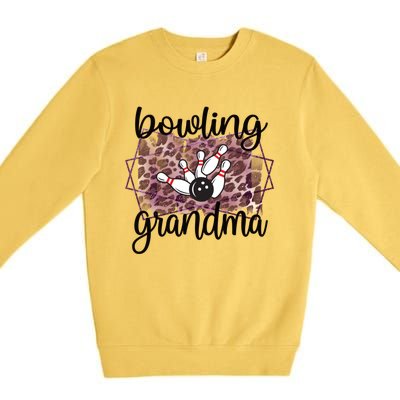 Bowling Grandma Of A Bowler Grandmother Meaningful Gift Premium Crewneck Sweatshirt