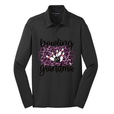 Bowling Grandma Of A Bowler Grandmother Meaningful Gift Silk Touch Performance Long Sleeve Polo