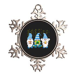 Bavarian Gnomes Octoberfest German Oktoberfest Metallic Star Ornament