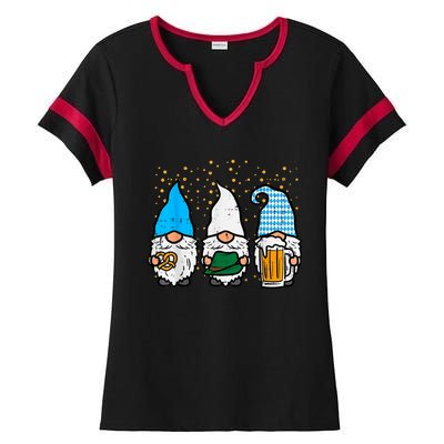 Bavarian Gnomes Octoberfest German Oktoberfest Ladies Halftime Notch Neck Tee