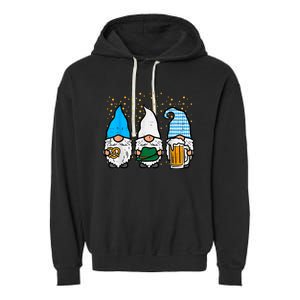 Bavarian Gnomes Octoberfest German Oktoberfest Garment-Dyed Fleece Hoodie