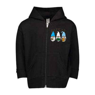 Bavarian Gnomes Octoberfest German Oktoberfest Toddler Zip Fleece Hoodie