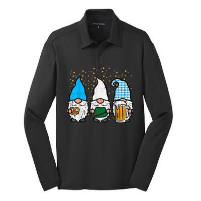 Bavarian Gnomes Octoberfest German Oktoberfest Silk Touch Performance Long Sleeve Polo