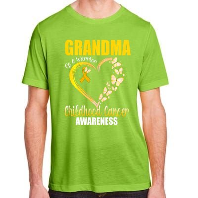 Butterfly Grandma Of A Warrior Childhood Cancer Awareness Adult ChromaSoft Performance T-Shirt