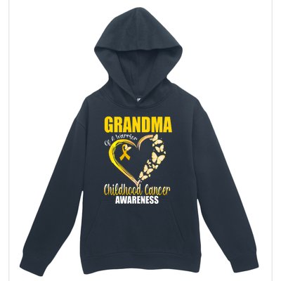 Butterfly Grandma Of A Warrior Childhood Cancer Awareness Urban Pullover Hoodie