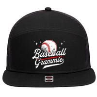 Baseball Grammie Of A Baseball Player Grammie  7 Panel Mesh Trucker Snapback Hat