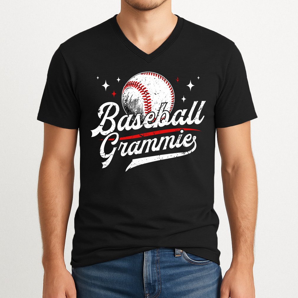 Baseball Grammie Of A Baseball Player Grammie  V-Neck T-Shirt
