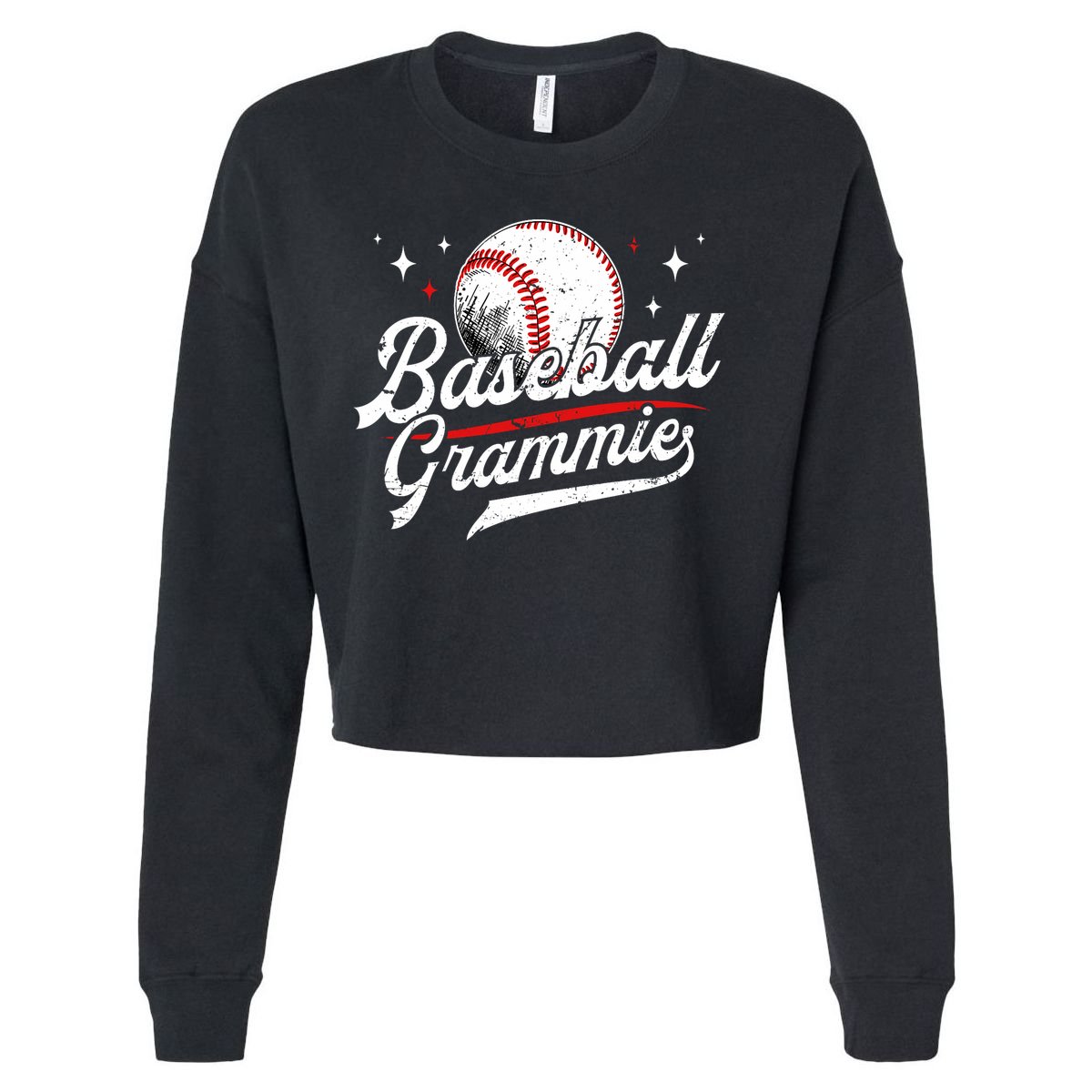 Baseball Grammie Of A Baseball Player Grammie  Cropped Pullover Crew