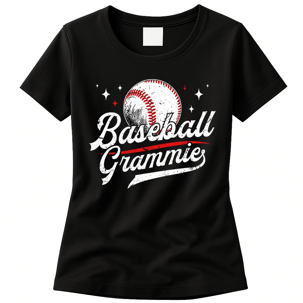Baseball Grammie Of A Baseball Player Grammie  Womens T-Shirt