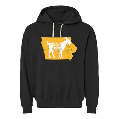 Basketball Greatest Of All Time Goat Garment-Dyed Fleece Hoodie