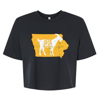 Basketball Greatest Of All Time Goat Bella+Canvas Jersey Crop Tee