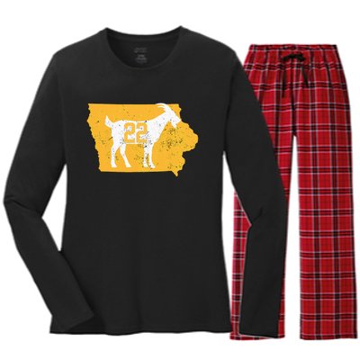 Basketball Greatest Of All Time Goat Women's Long Sleeve Flannel Pajama Set 