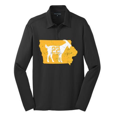 Basketball Greatest Of All Time Goat Silk Touch Performance Long Sleeve Polo