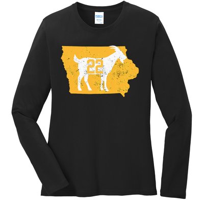 Basketball Greatest Of All Time Goat Ladies Long Sleeve Shirt