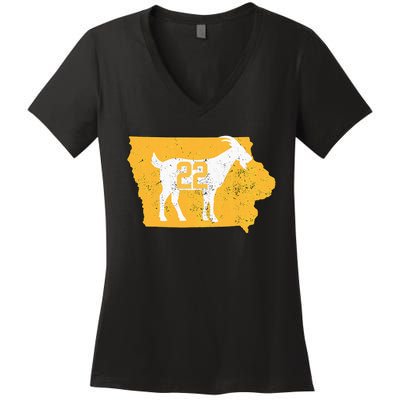 Basketball Greatest Of All Time Goat Women's V-Neck T-Shirt