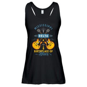 Blues Guitarist Or Rock Music Or Mississippi Delta Blues Ladies Essential Flowy Tank