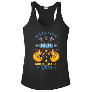 Blues Guitarist Or Rock Music Or Mississippi Delta Blues Ladies PosiCharge Competitor Racerback Tank