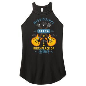 Blues Guitarist Or Rock Music Or Mississippi Delta Blues Women's Perfect Tri Rocker Tank