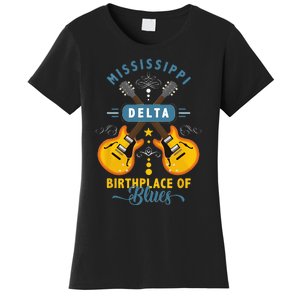 Blues Guitarist Or Rock Music Or Mississippi Delta Blues Women's T-Shirt