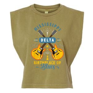 Blues Guitarist Or Rock Music Or Mississippi Delta Blues Garment-Dyed Women's Muscle Tee