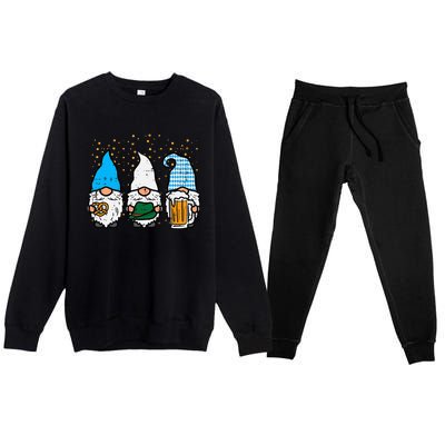 Bavarian Gnomes Octoberfest German Oktoberfest Premium Crewneck Sweatsuit Set