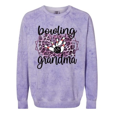 Bowling Grandma Of A Bowler Grandmother Gift Colorblast Crewneck Sweatshirt