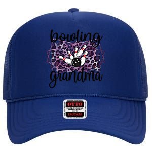 Bowling Grandma Of A Bowler Grandmother Gift High Crown Mesh Back Trucker Hat