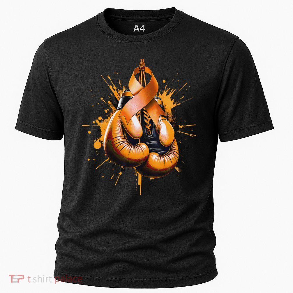 Boxing Glove Orange Ribbon Multiple Sclerosis Awareness Cooling Performance Crew T-Shirt