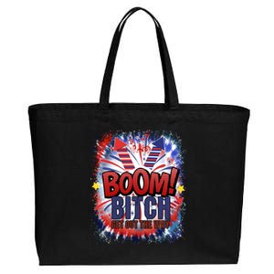 Bitch Get Out The Way Boom Firework 4th Of July Gift Cotton Canvas Jumbo Tote