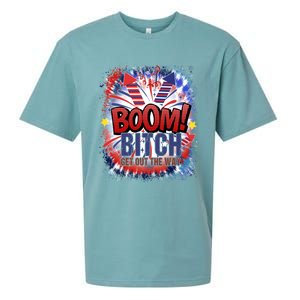 Bitch Get Out The Way Boom Firework 4th Of July Gift Sueded Cloud Jersey T-Shirt