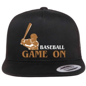 Baseball Game On Flat Bill Trucker Hat