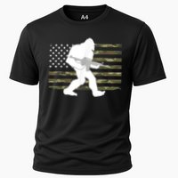 Bigfoot Gun Owner Camo Us American Flag Sasquatch Ar15 Rifle Cooling Performance Crew T-Shirt