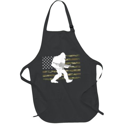 Bigfoot Gun Owner Camo Us American Flag Sasquatch Ar15 Rifle Apron