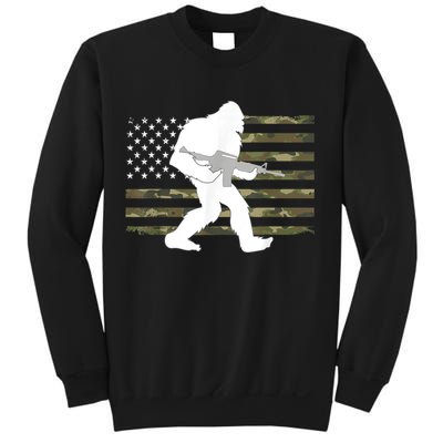 Bigfoot Gun Owner Camo Us American Flag Sasquatch Ar15 Rifle Sweatshirt