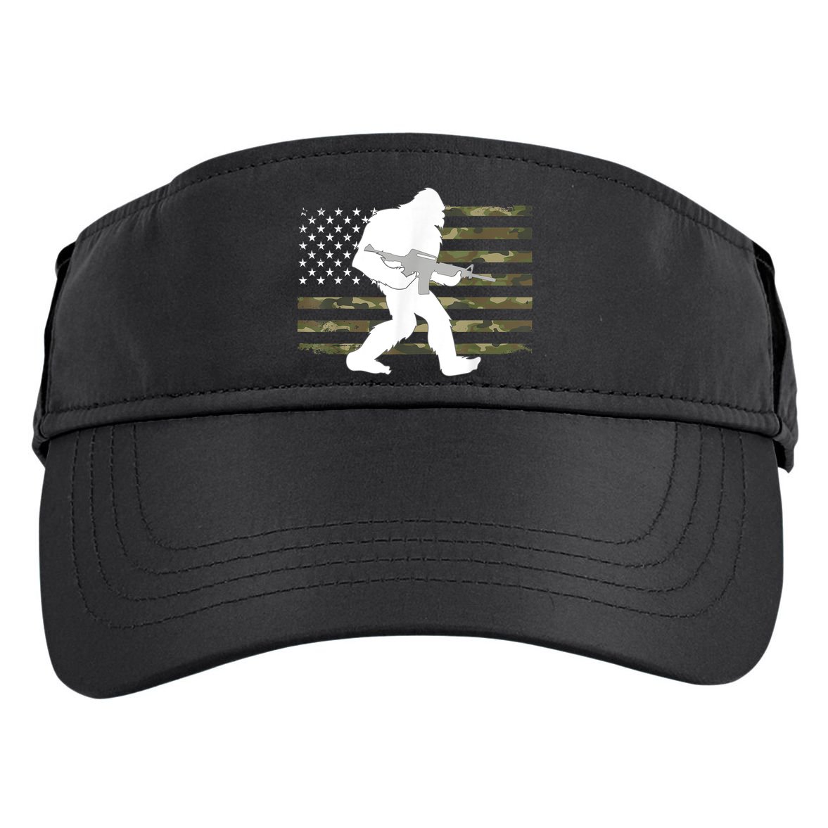 Bigfoot Gun Owner Camo Us American Flag Sasquatch Ar15 Rifle Adult Drive Performance Visor