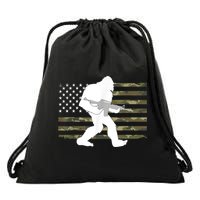 Bigfoot Gun Owner Camo Us American Flag Sasquatch Ar15 Rifle Drawstring Bag