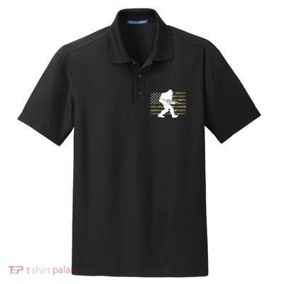 Bigfoot Gun Owner Camo Us American Flag Sasquatch Ar15 Rifle Dry Zone Grid Polo