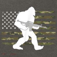 Bigfoot Gun Owner Camo Us American Flag Sasquatch Ar15 Rifle Cotton Canvas Backpack