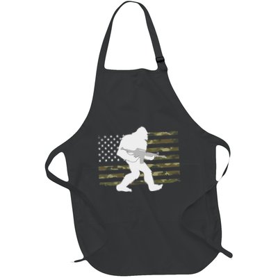 Bigfoot Gun Owner Camo Us American Flag Sasquatch Ar15 Rifle Apron