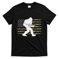 Bigfoot Gun Owner Camo Us American Flag Sasquatch Ar15 Rifle T-Shirt
