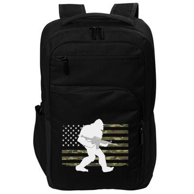 Bigfoot Gun Owner Camo Us American Flag Sasquatch Ar15 Rifle Impact Tech Backpack