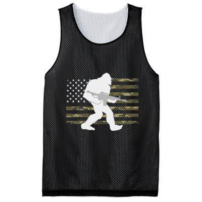 Bigfoot Gun Owner Camo Us American Flag Sasquatch Ar15 Rifle Mesh Reversible Basketball Jersey Tank