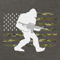Bigfoot Gun Owner Camo Us American Flag Sasquatch Ar15 Rifle Cotton Canvas Backpack