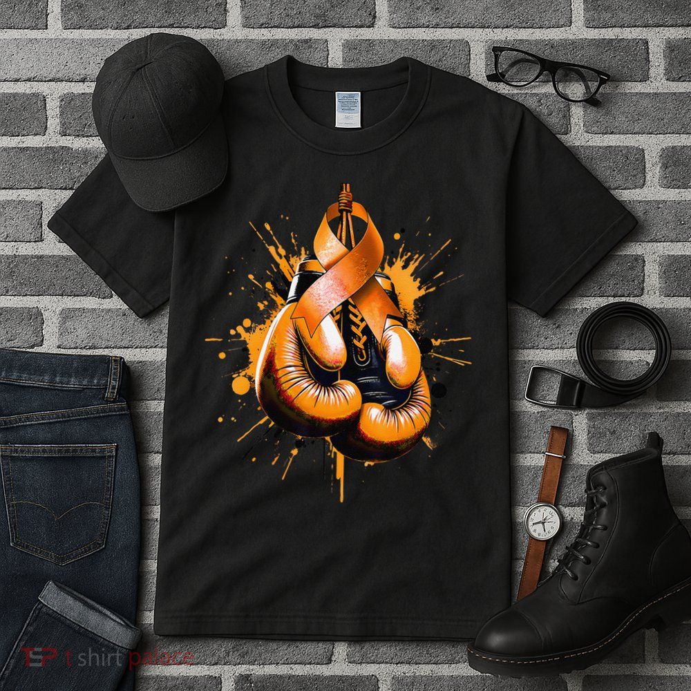 Boxing Glove Orange Ribbon Multiple Sclerosis Awareness Tall T-Shirt
