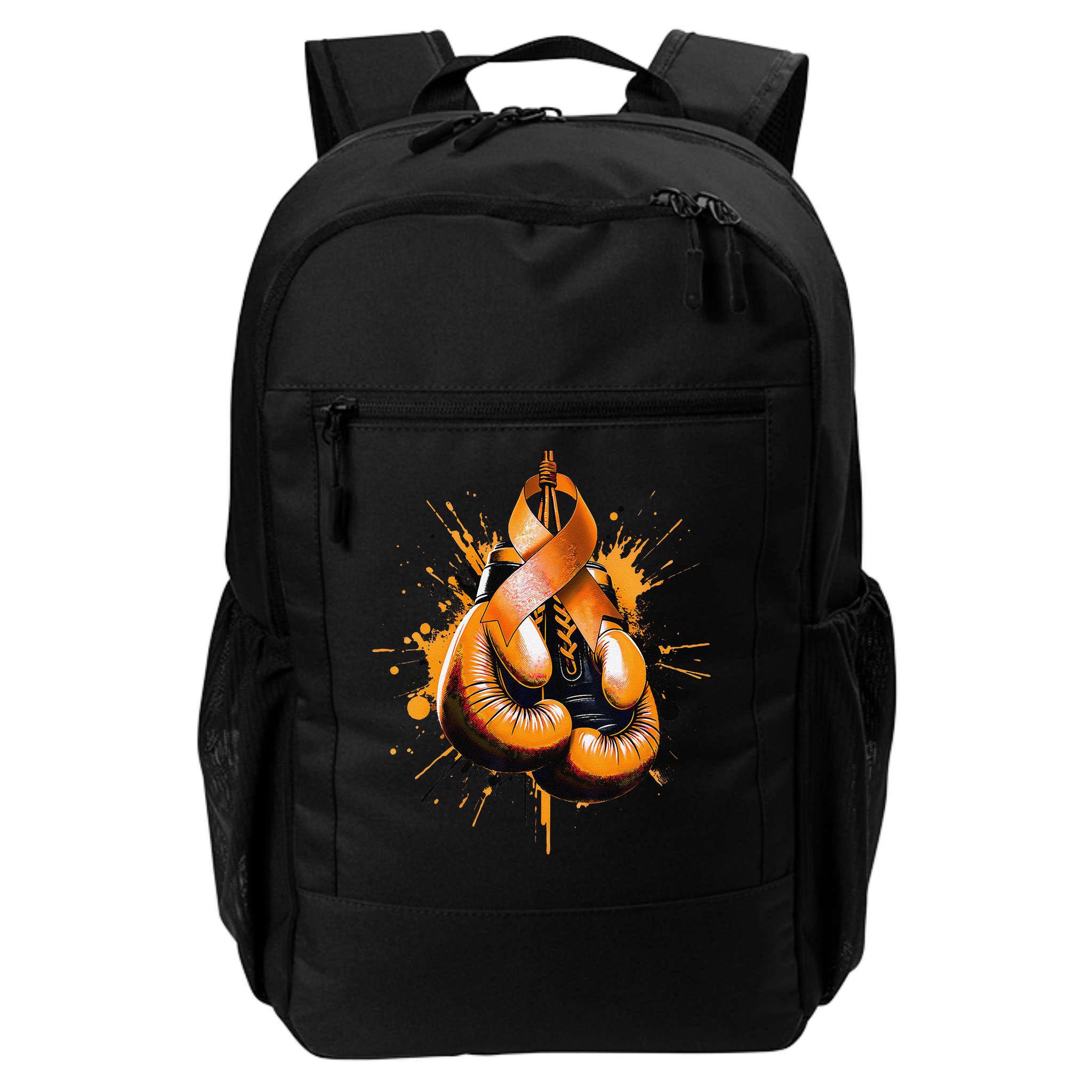 Boxing Glove Orange Ribbon Multiple Sclerosis Awareness Backpack