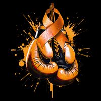 Boxing Glove Orange Ribbon Multiple Sclerosis Awareness Zip Tote Bag